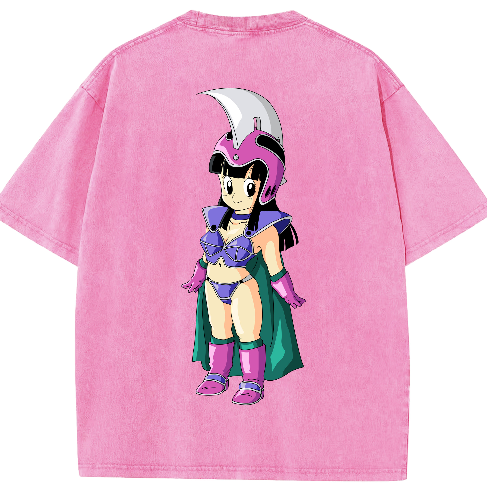 （画像用） ドラゴンボール チチ DRAGON BALL Chichi 綿100% ヴィンテージ風 半袖Tシャツ（背面プリント）